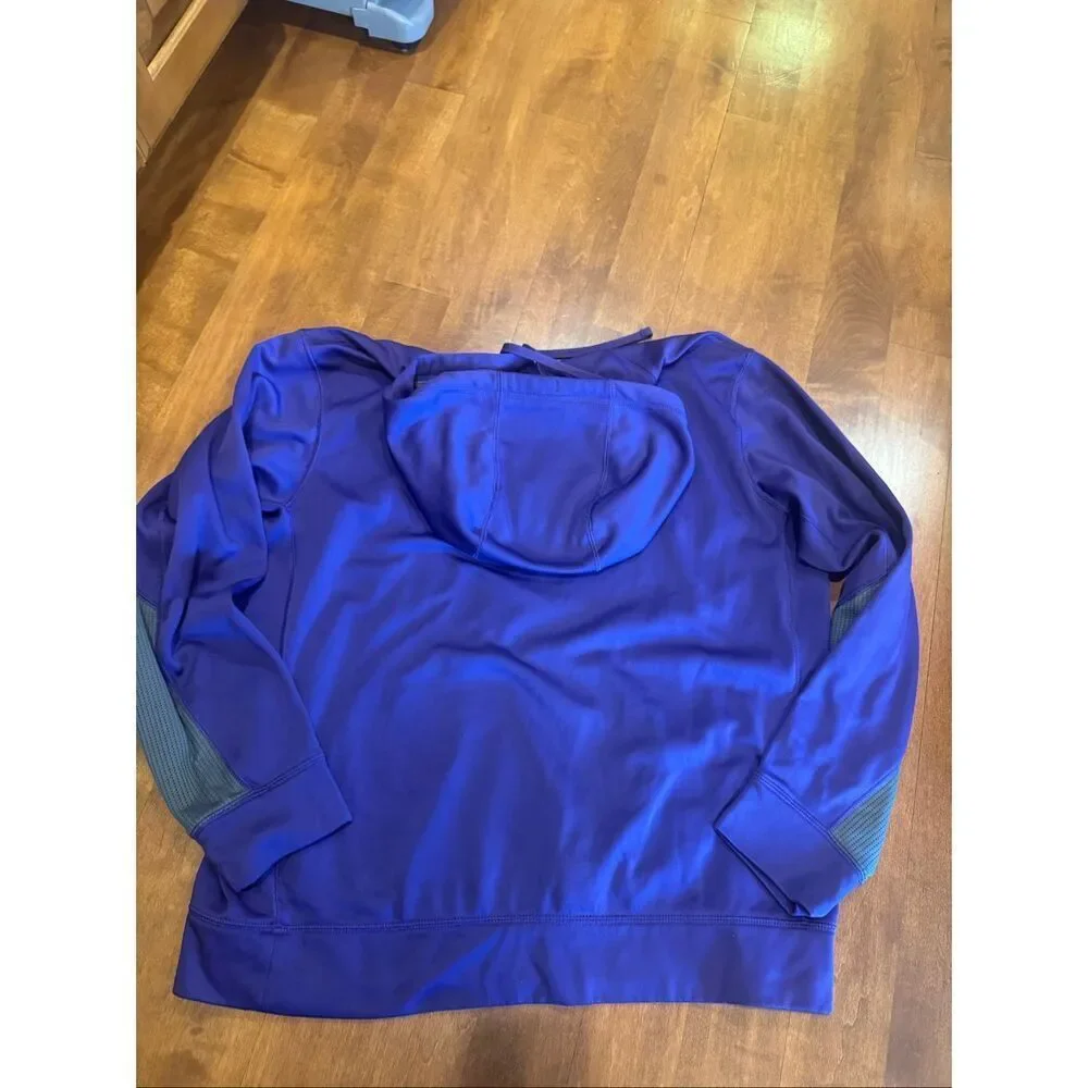 Nike Therma Fit Hoodie Mens Large Purple Pullover Swoosh Athletic Training Sweat